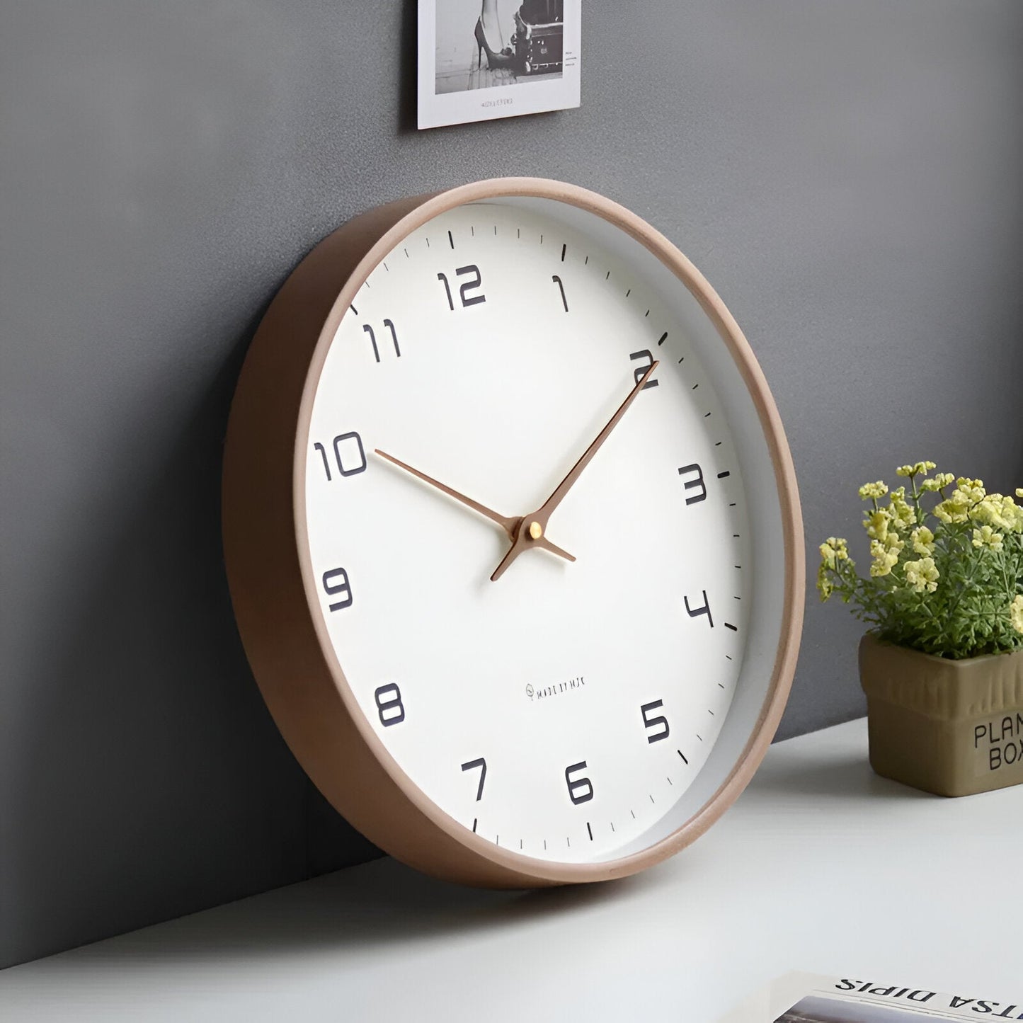 Simple Wooden Wall Clock for Home and Office Decor - Luxicro