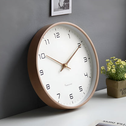 Simple Wooden Wall Clock for Home and Office Decor - Luxicro
