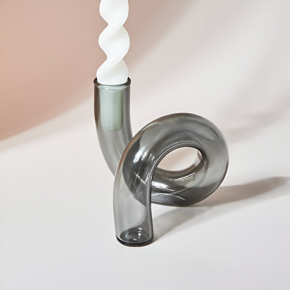 Elegant Glass Vase with Candle Holder - Luxicro