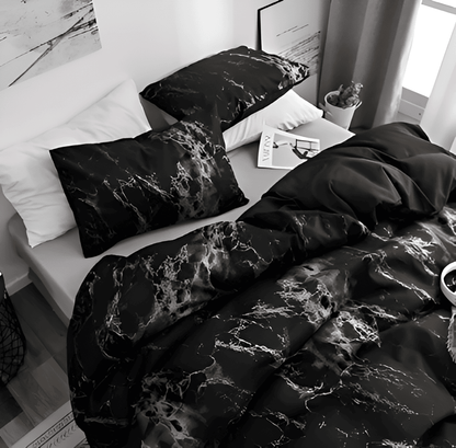 Luxurious 3-Piece Marble Pattern Bedding Set - Luxicro