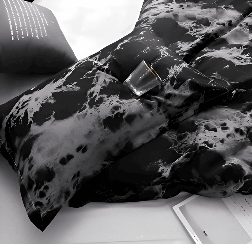Luxurious 3-Piece Marble Pattern Bedding Set