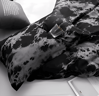 Luxurious 3-Piece Marble Pattern Bedding Set