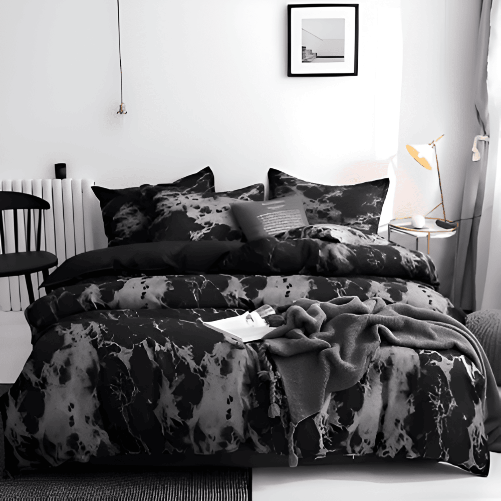 Luxurious 3-Piece Marble Pattern Bedding Set