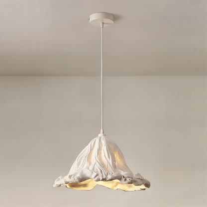 Stylish Resin Hanging Light with Melted Effect Shade