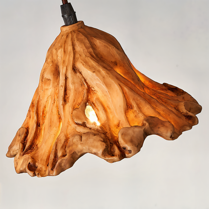 Stylish Resin Hanging Light with Melted Effect Shade