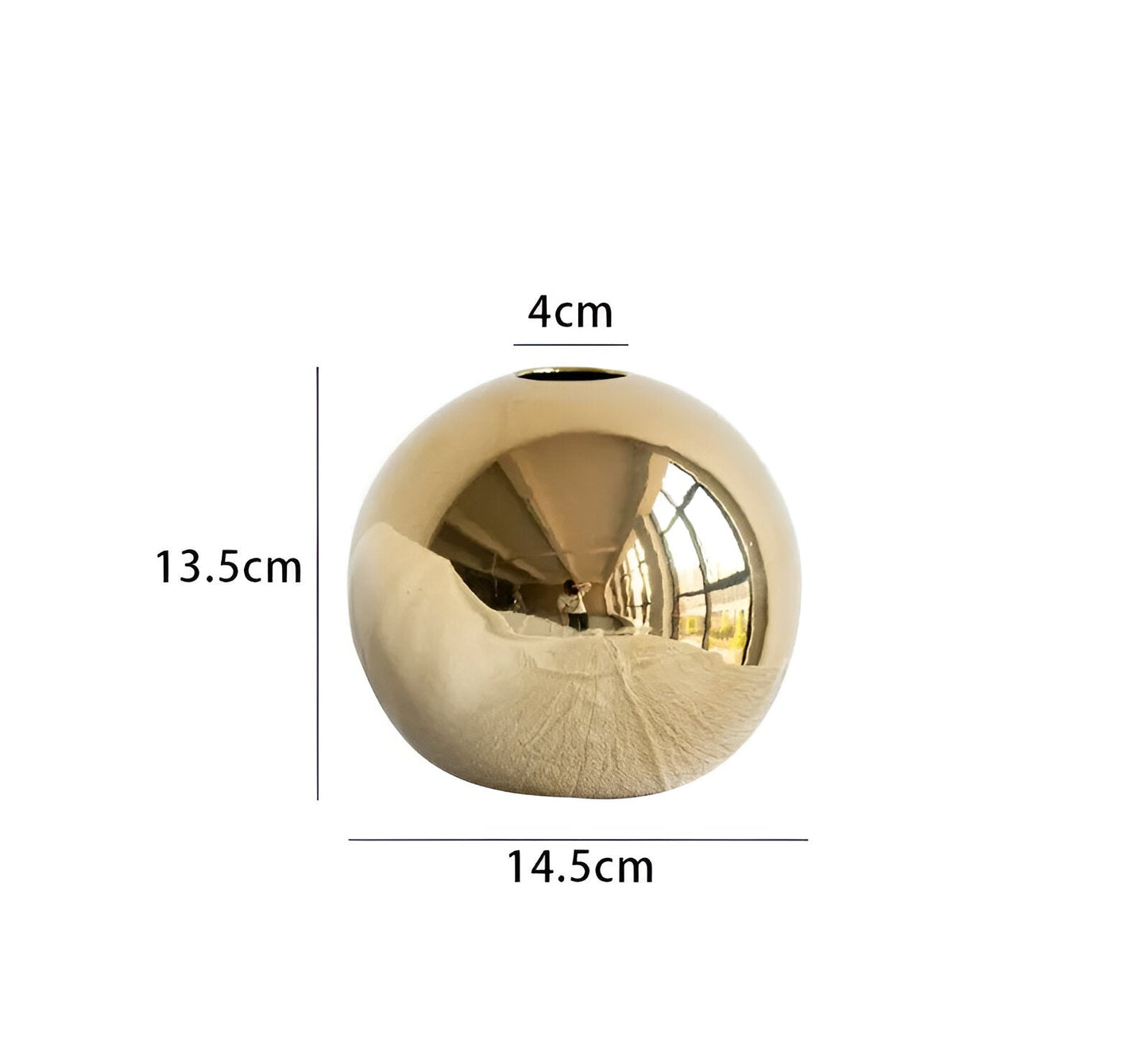 Elegant Gold Ceramic Vase