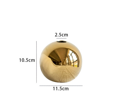 Elegant Gold Ceramic Vase
