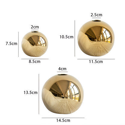 Elegant Gold Ceramic Vase