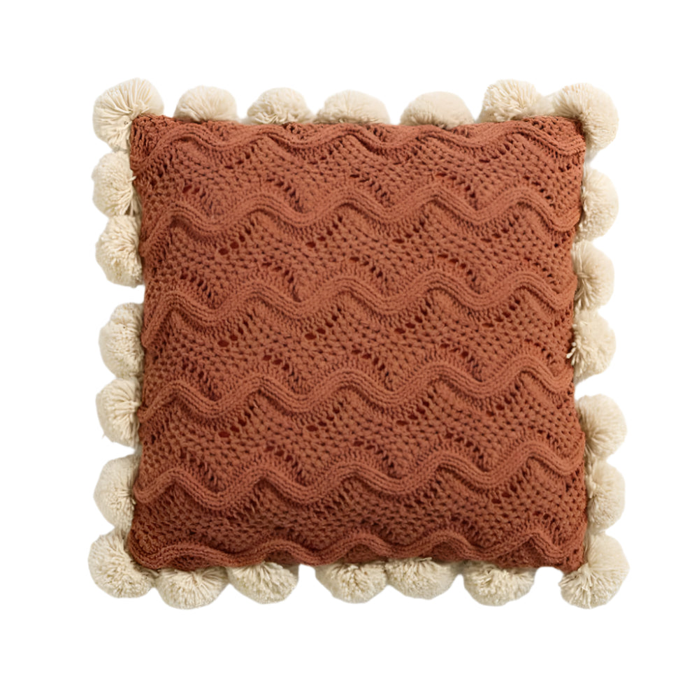 Soft Fringe Decorative Pillow Cover in Boho Chic Design