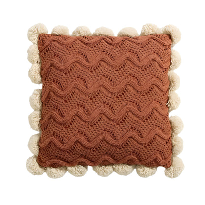 Soft Fringe Decorative Pillow Cover in Boho Chic Design