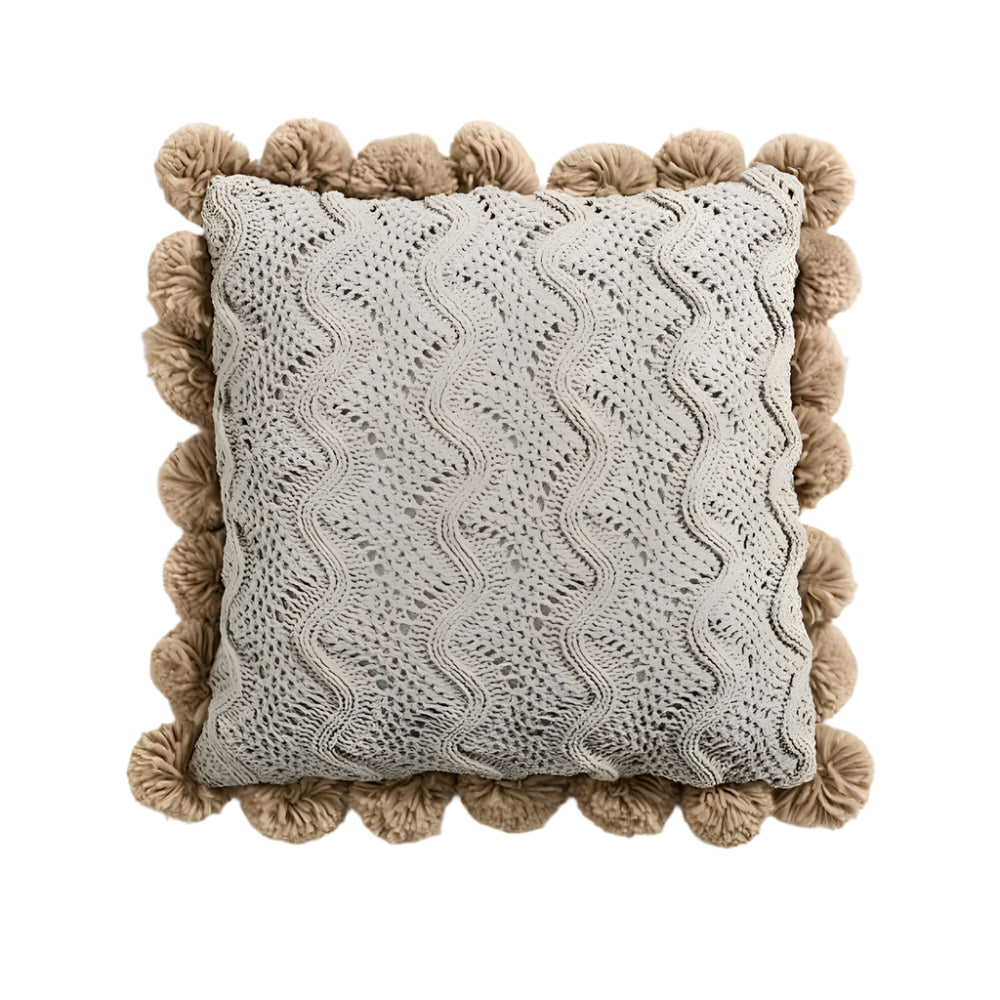 Soft Fringe Decorative Pillow Cover in Boho Chic Design
