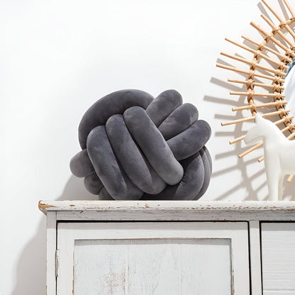 Stylish Round Textured Throw Pillow