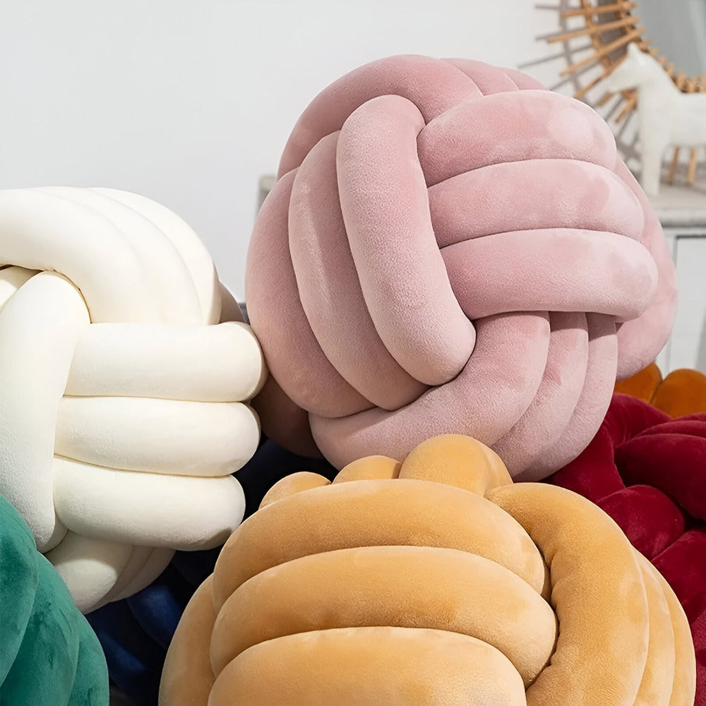 Exquisite Handmade Circular Accent Pillow