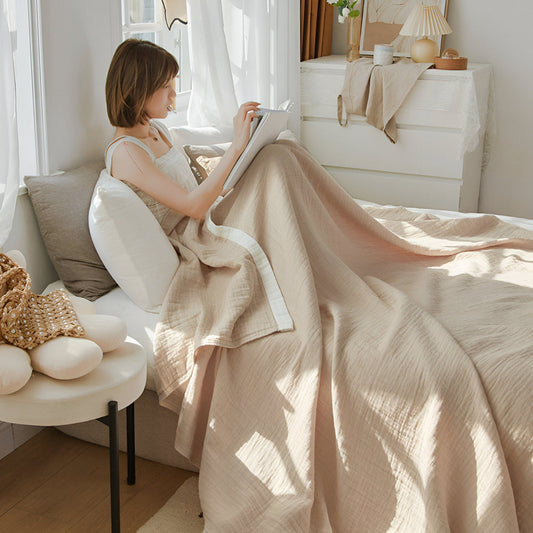 Breathable Cozy Throw Blanket Soft Cotton - Luxicro