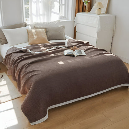 Breathable Cozy Throw Blanket Soft Cotton