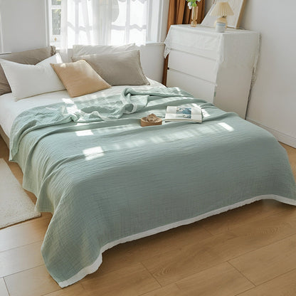 Breathable Cozy Throw Blanket Soft Cotton