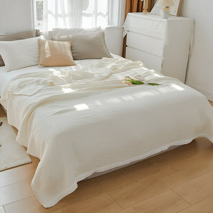 Breathable Cozy Throw Blanket Soft Cotton
