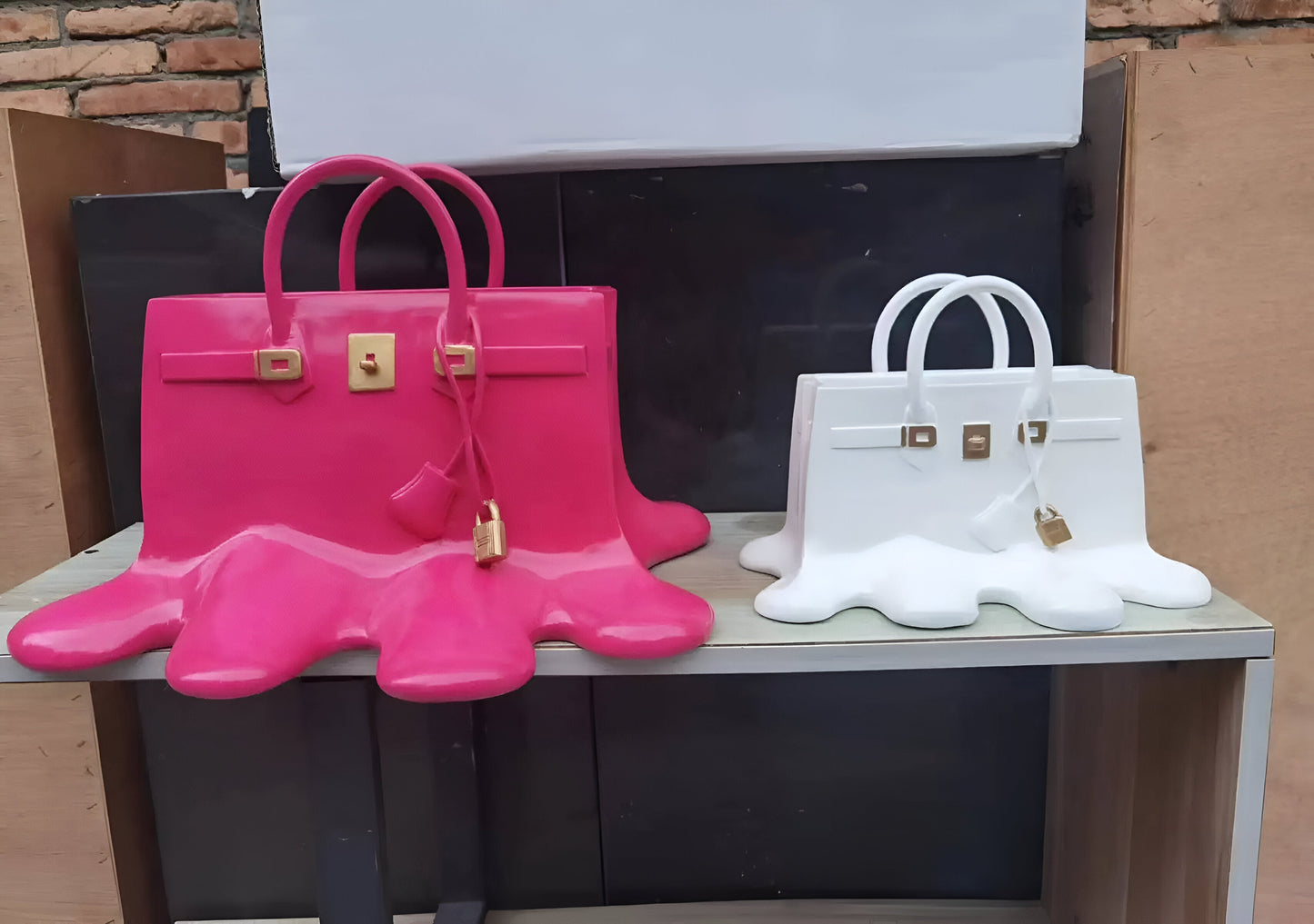 Stylish Handbag Resin Decorative Vase