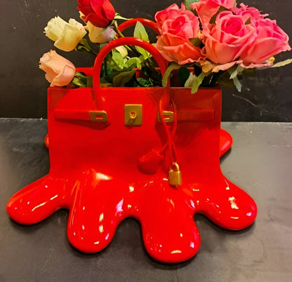 Stylish Handbag Resin Decorative Vase