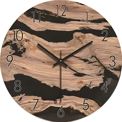 Rustic Wooden Modern Wall Clock