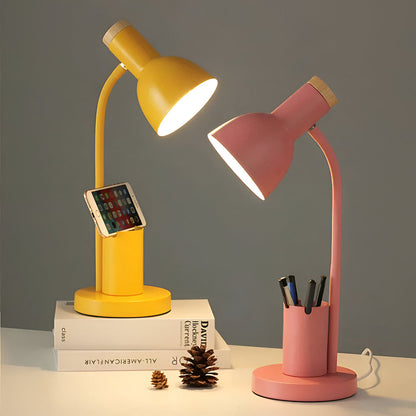 Compact Office Lamp with Pen Storage