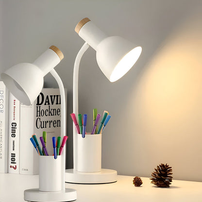 Compact Office Lamp with Pen Storage