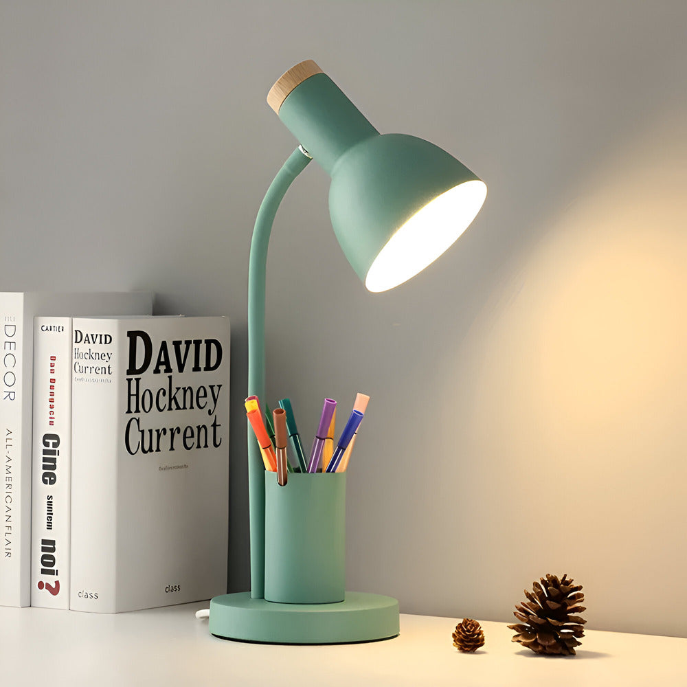 Compact Office Lamp with Pen Storage