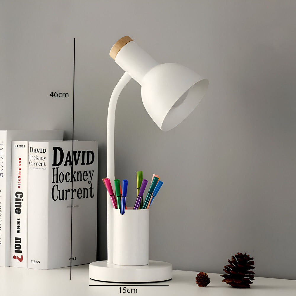 Compact Office Lamp with Pen Storage