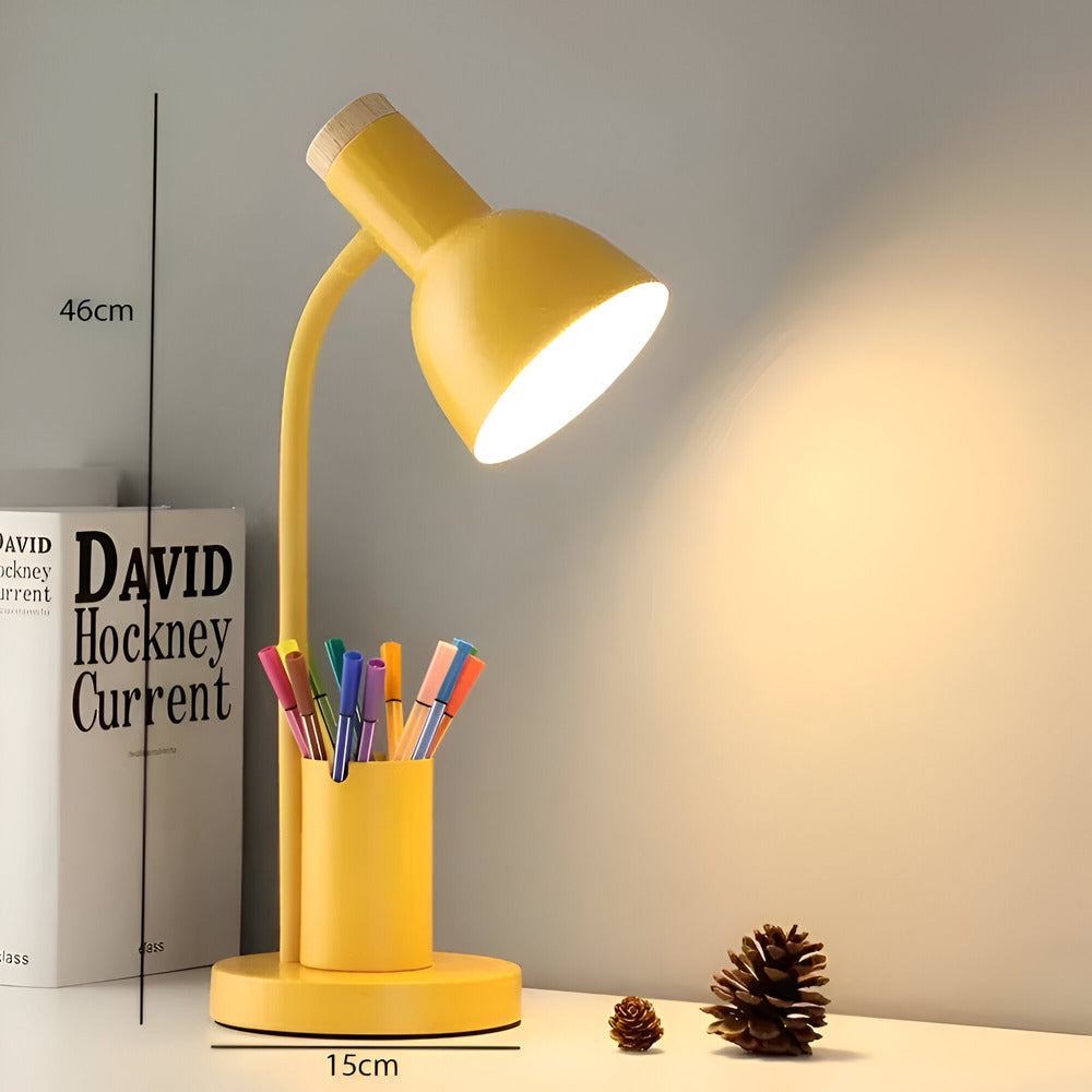 Compact Office Lamp with Pen Storage