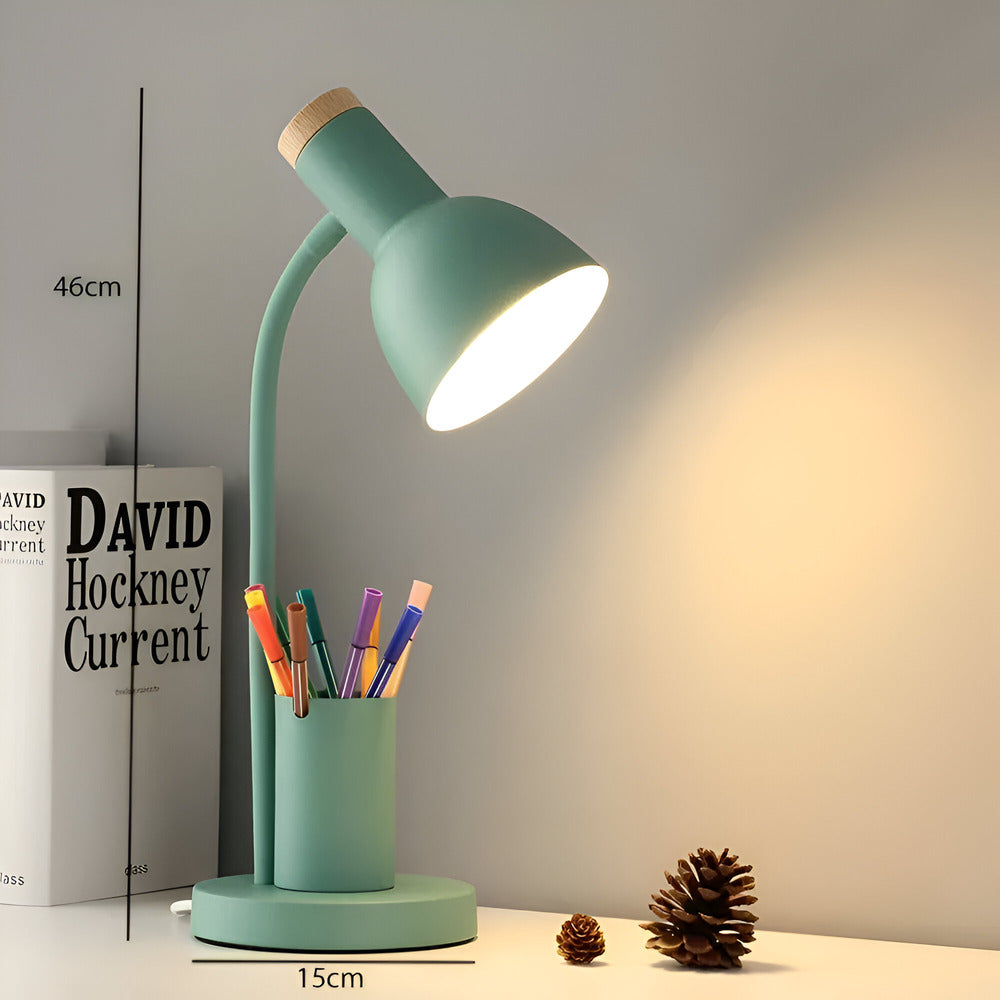 Compact Office Lamp with Pen Storage