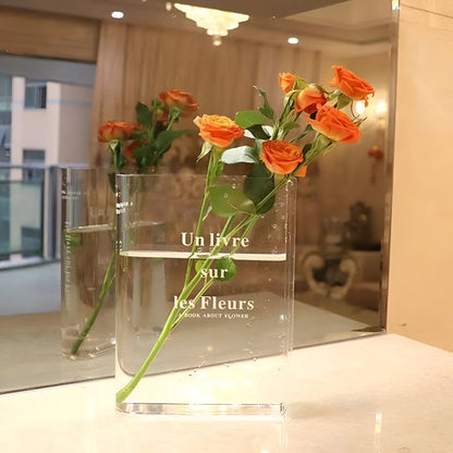 Stylish Clear Glass Decor Vase - Luxicro