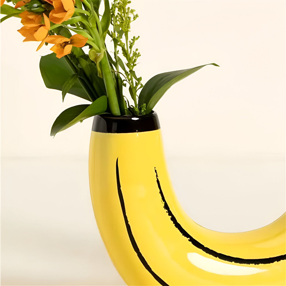 Colorful Fruit Design Ceramic Vase