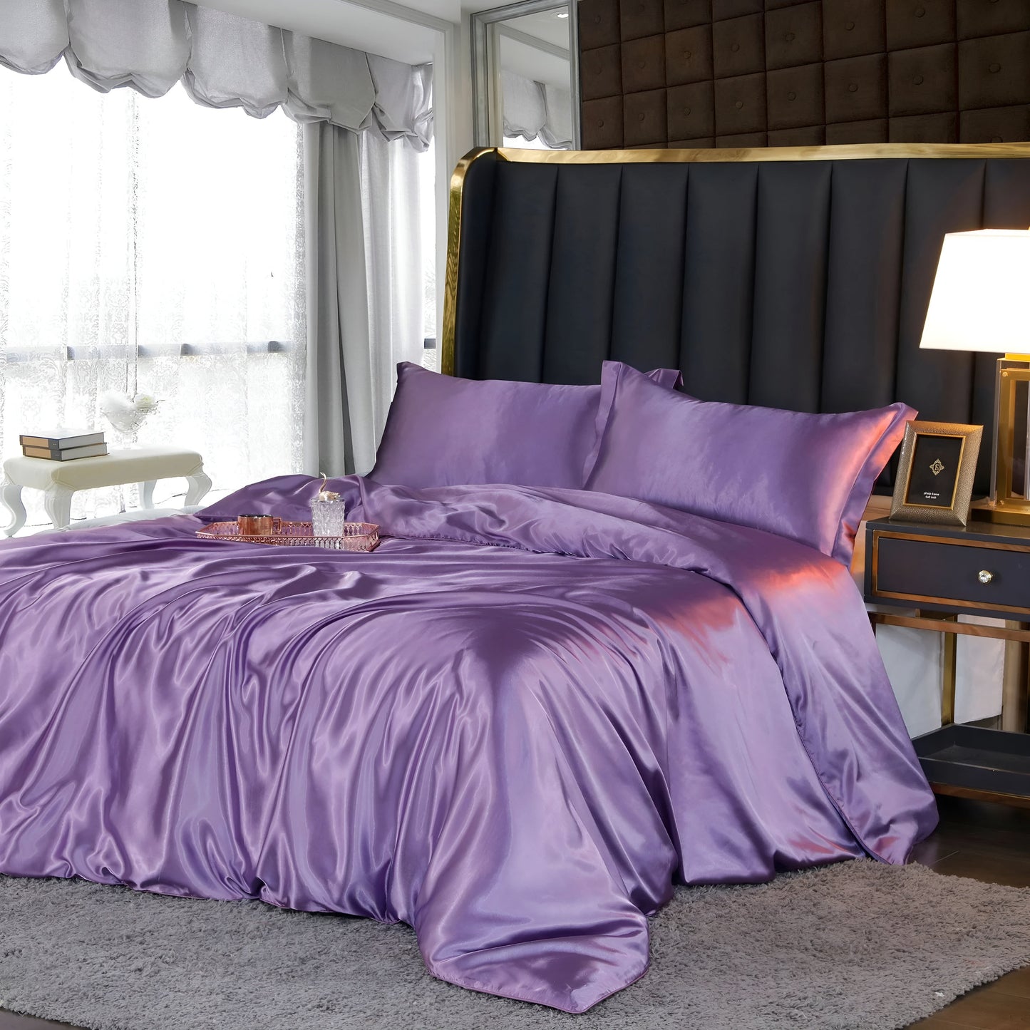 Luxurious Smooth Silk Bed Sheet Set