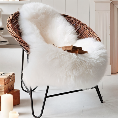 Cozy Synthetic Fur Rug – Warm Faux Sheepskin Pad
