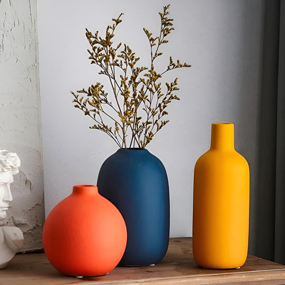 Elegant Pure Ceramic Flower Vase
