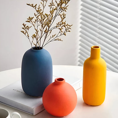 Elegant Pure Ceramic Flower Vase