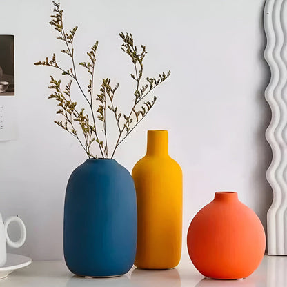 Elegant Pure Ceramic Flower Vase