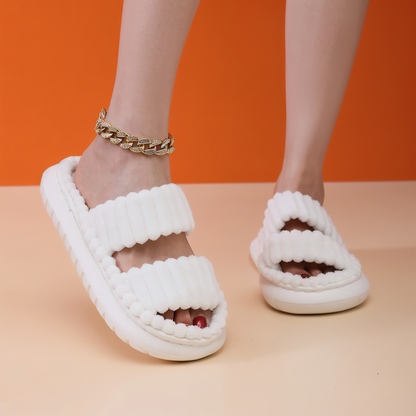 Cozy Fleece Lined Slippers with Velcro Strap