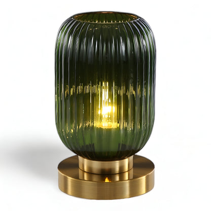 Simple Clear Table Lamp with Fabric Shade