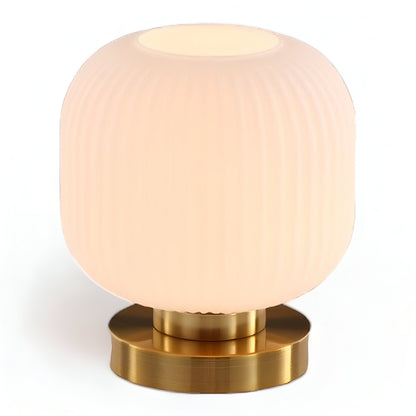 Simple Clear Table Lamp with Fabric Shade