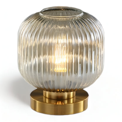 Simple Clear Table Lamp with Fabric Shade