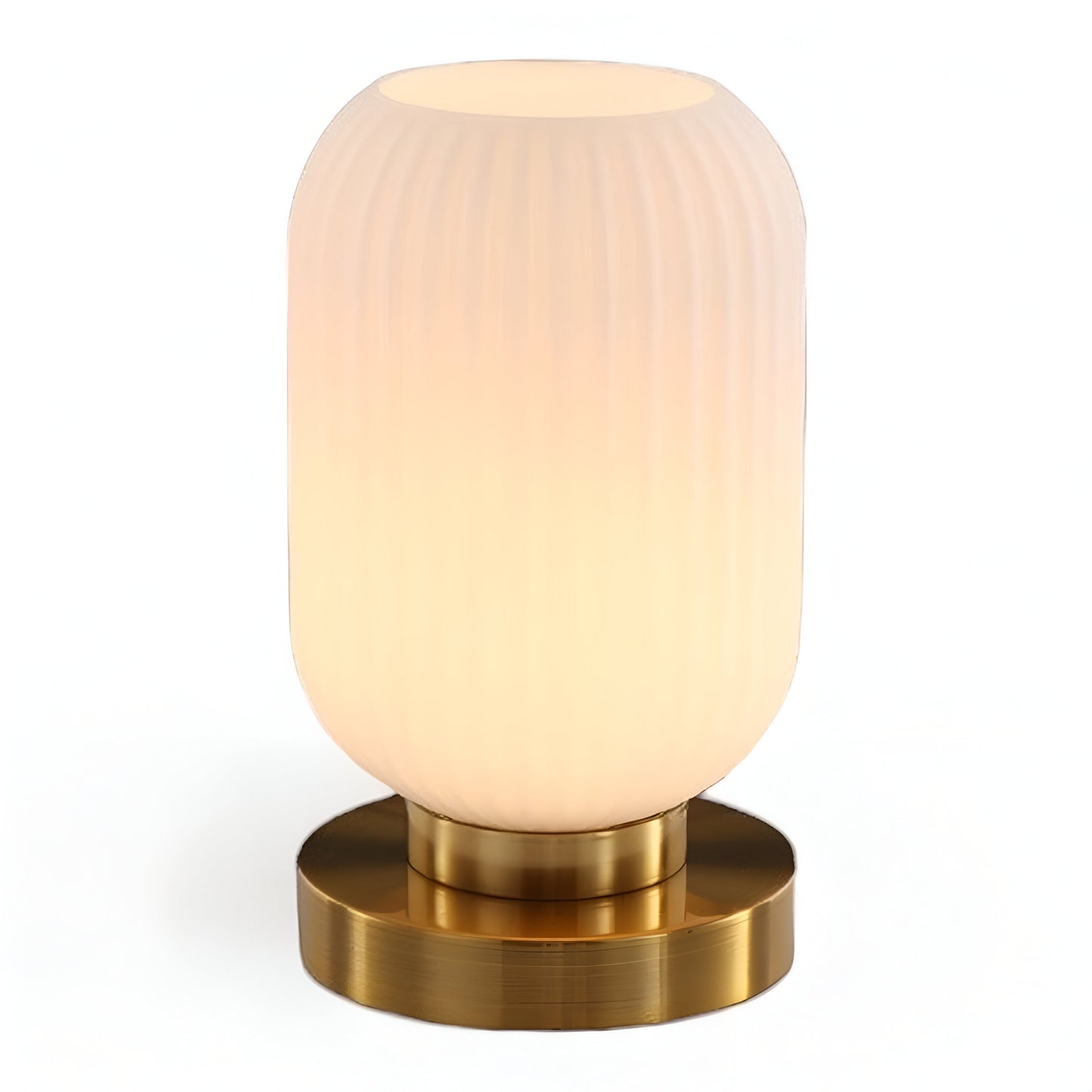 Simple Clear Table Lamp with Fabric Shade