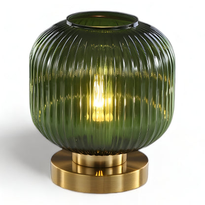 Simple Clear Table Lamp with Fabric Shade