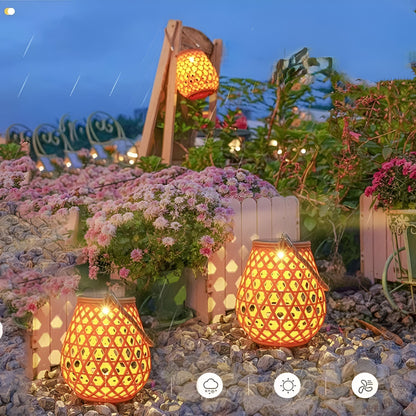 Eco Friendly Bamboo Solar Garden Light