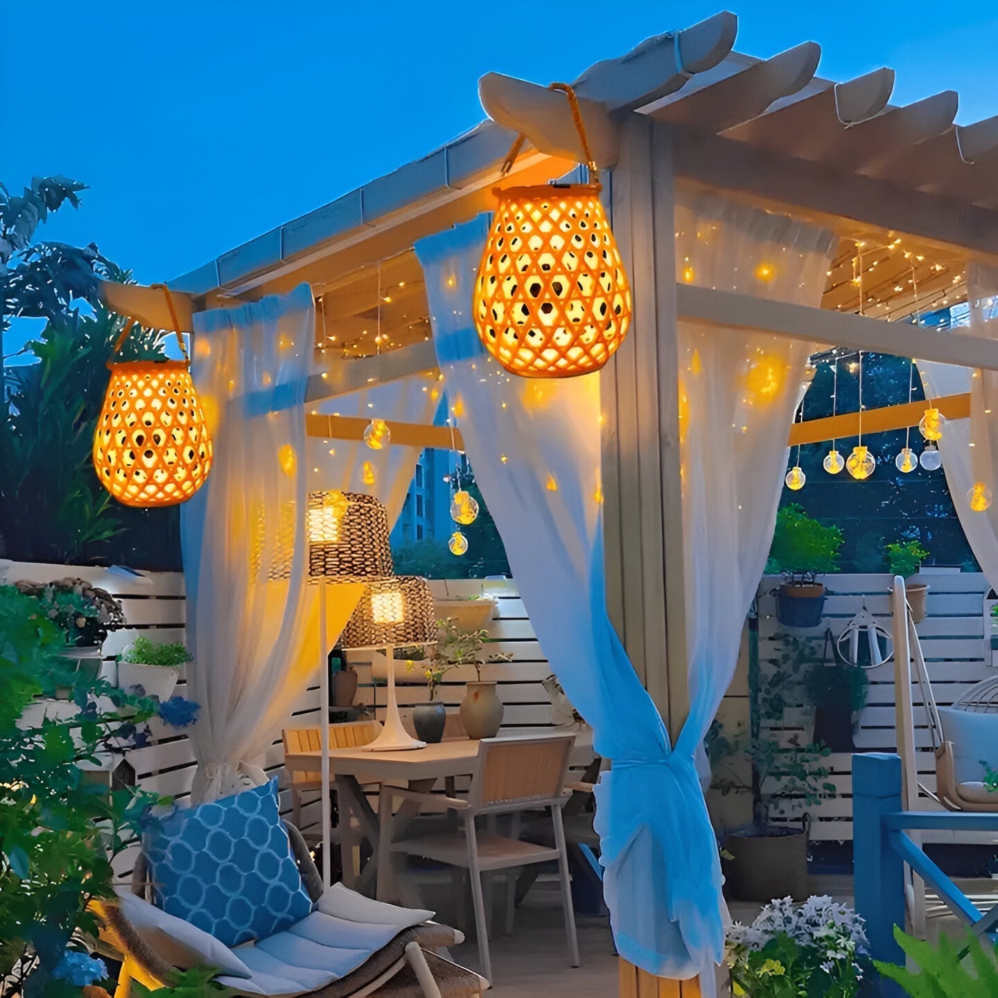 Eco Friendly Bamboo Solar Garden Light