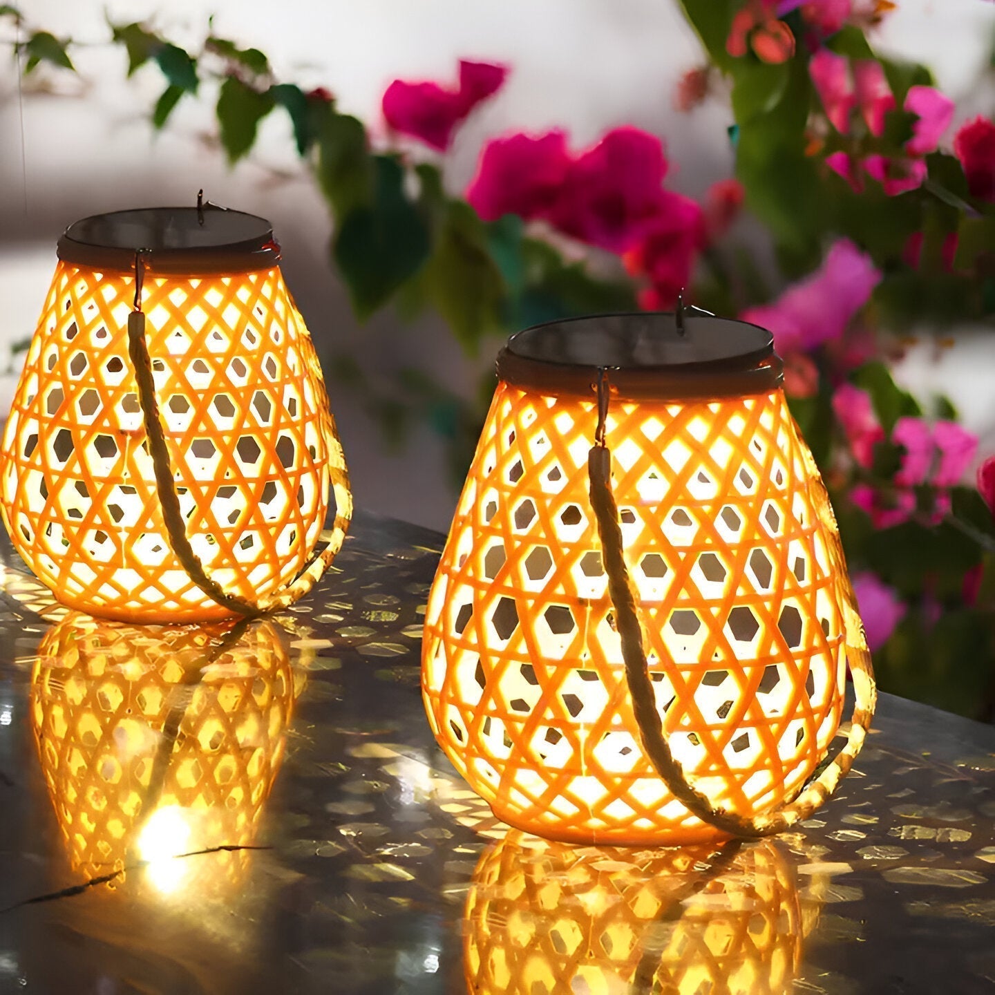 Eco Friendly Bamboo Solar Garden Light