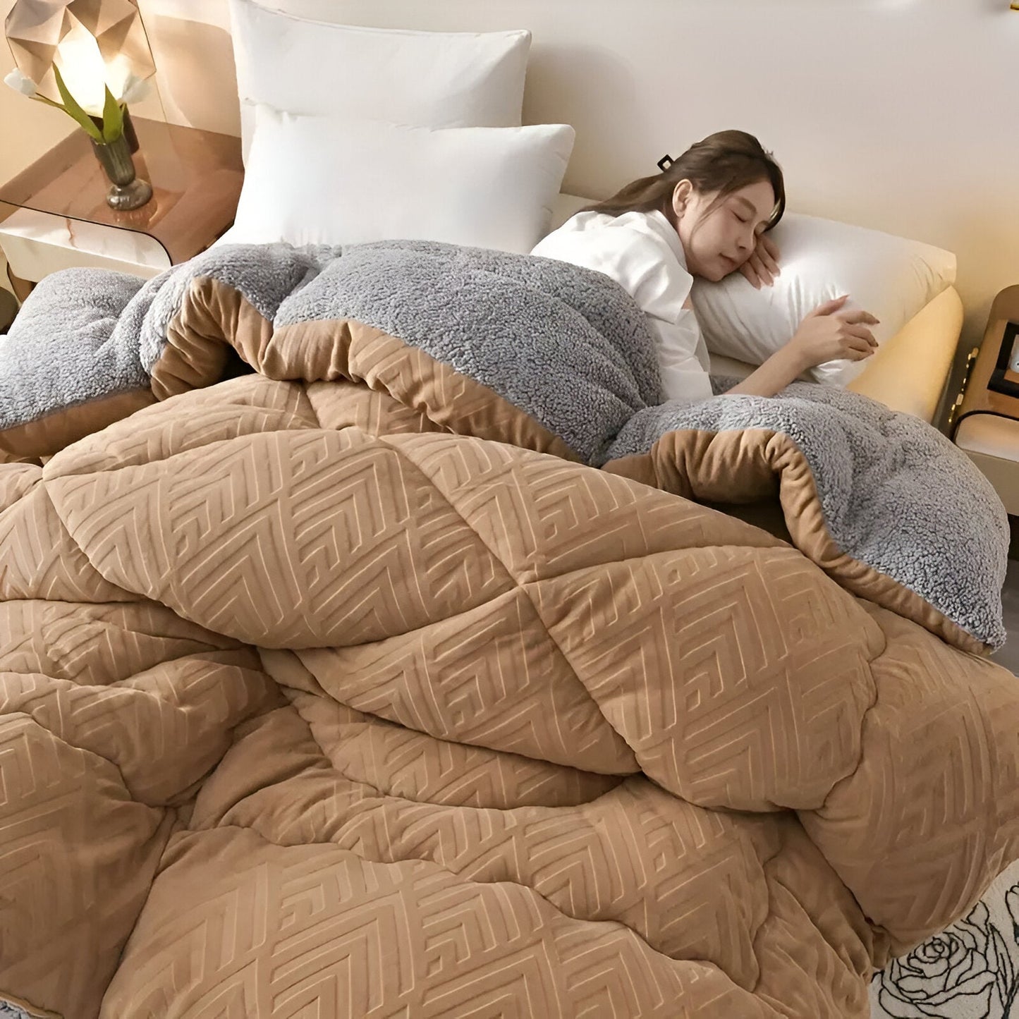 Luxurious Plush Bedding Duvet Cover Set