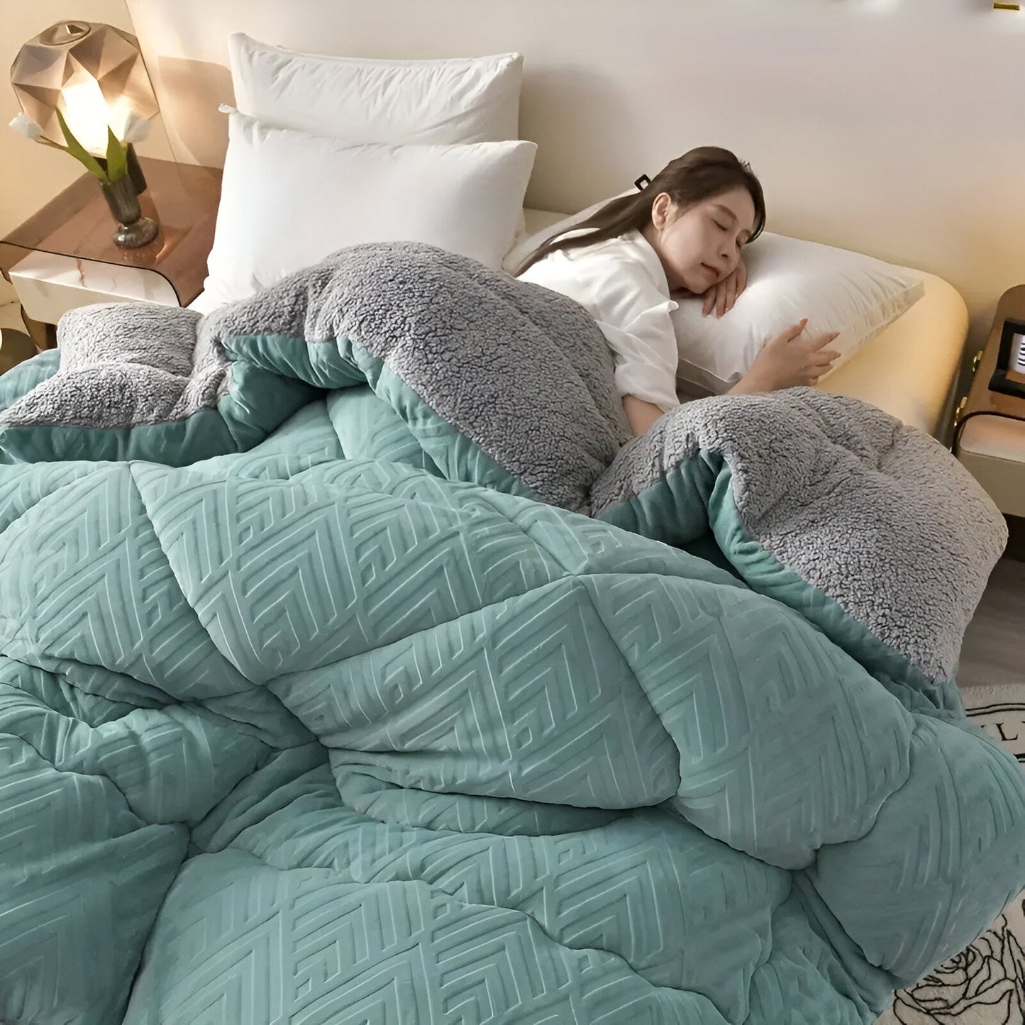 Luxurious Plush Bedding Duvet Cover Set