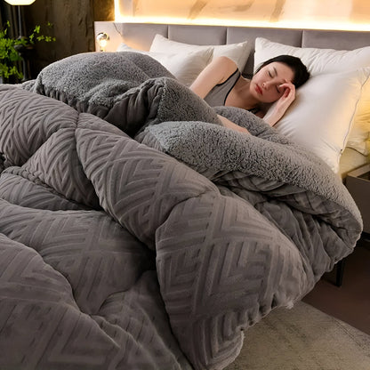 Luxurious Plush Bedding Duvet Cover Set