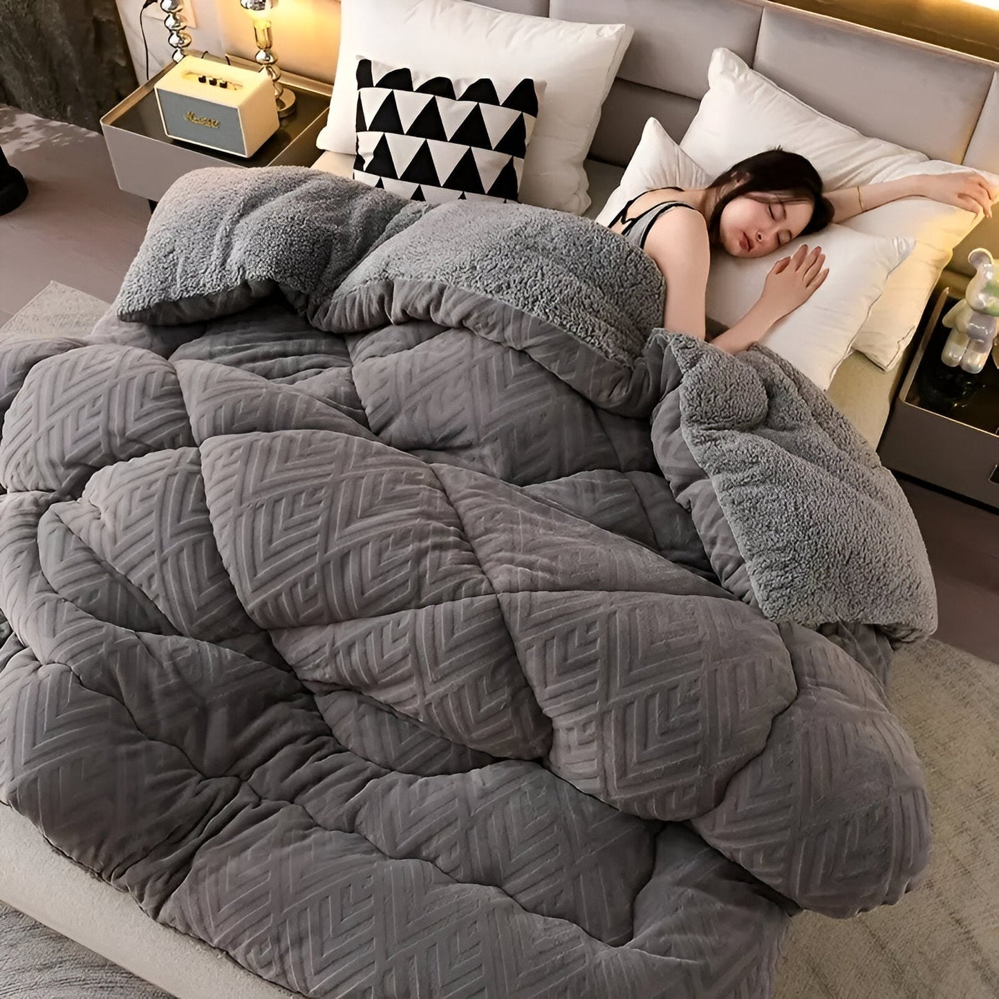 Luxurious Plush Bedding Duvet Cover Set